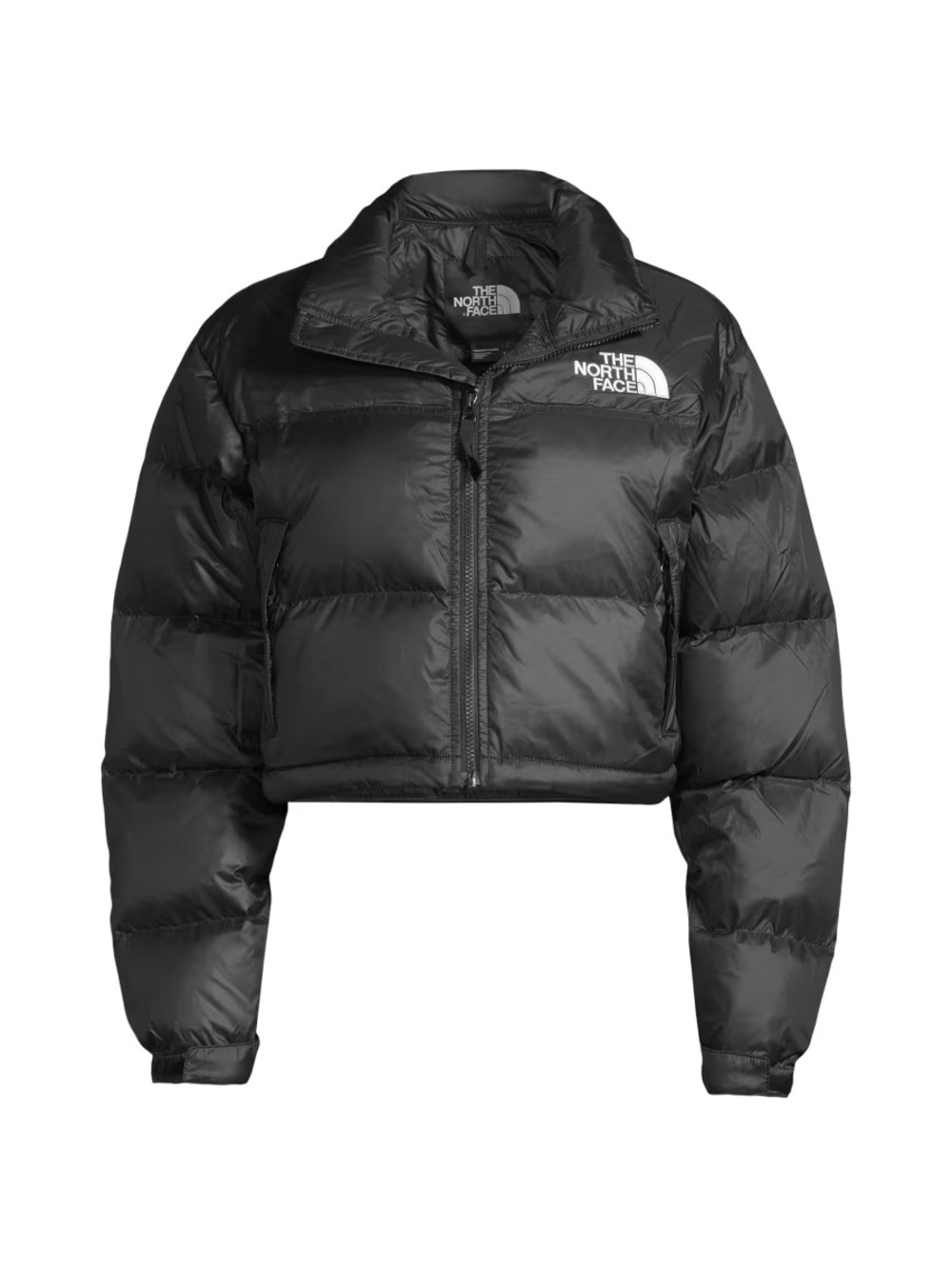 The North Face Women's Black Cropped Nuptse Puffer Jacket